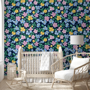 Spring Flowers Pattern Wallpaper