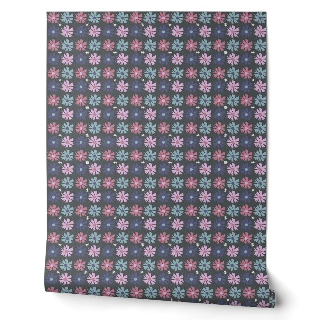 spring flowers pattern wallpaper (Unrolling)
