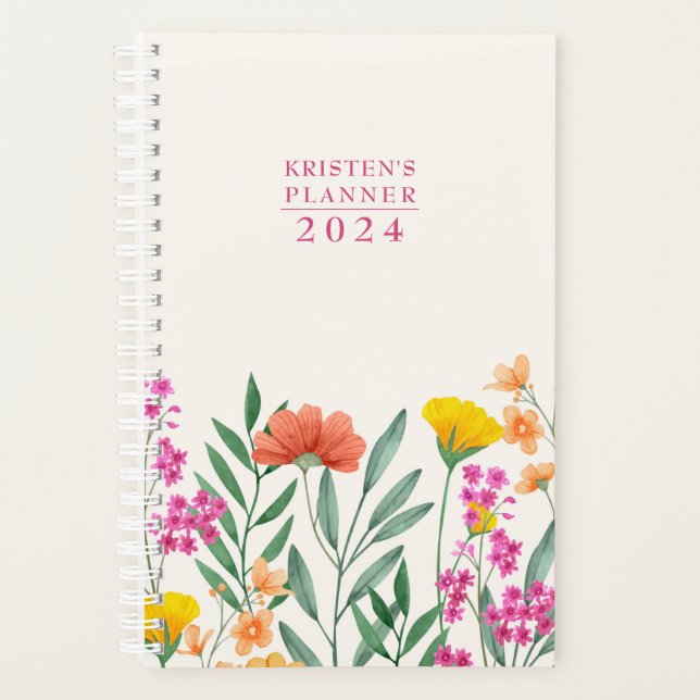 Spring Flowers Personalised Weekly Planner (Front)