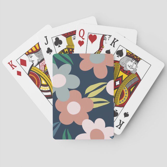 Spring flowers playing cards (Back)