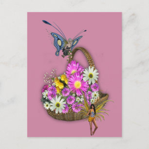 Spring flowers postcard