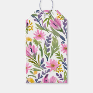 Spring Flowers   Pretty Pastel Floral Watercolor Gift Tags
