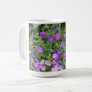 Spring Flowers Purple Garden Petunia Floral Photo Coffee Mug