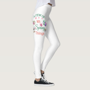 Spring Flowers Rainbow Quote Joggers Leggings