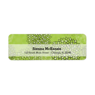 Spring flowers return address label