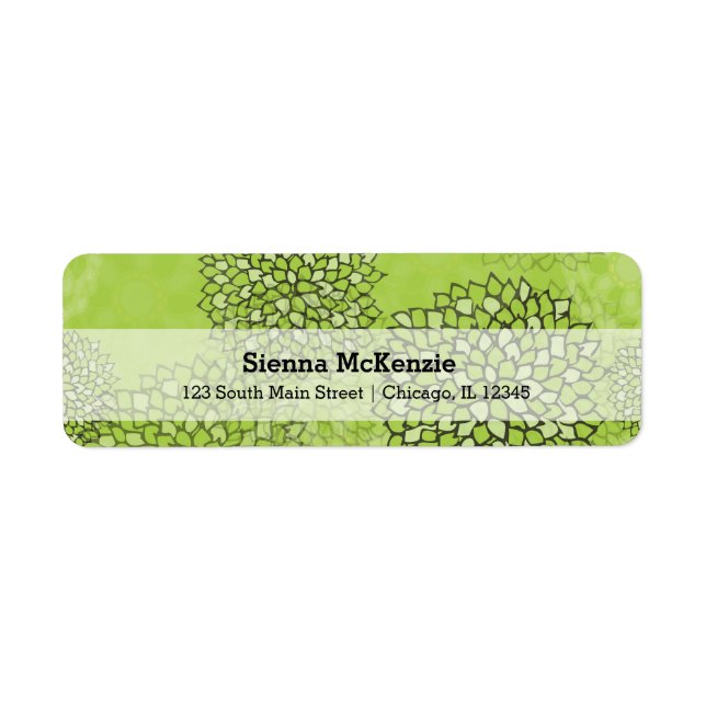 Spring flowers return address label (Front)