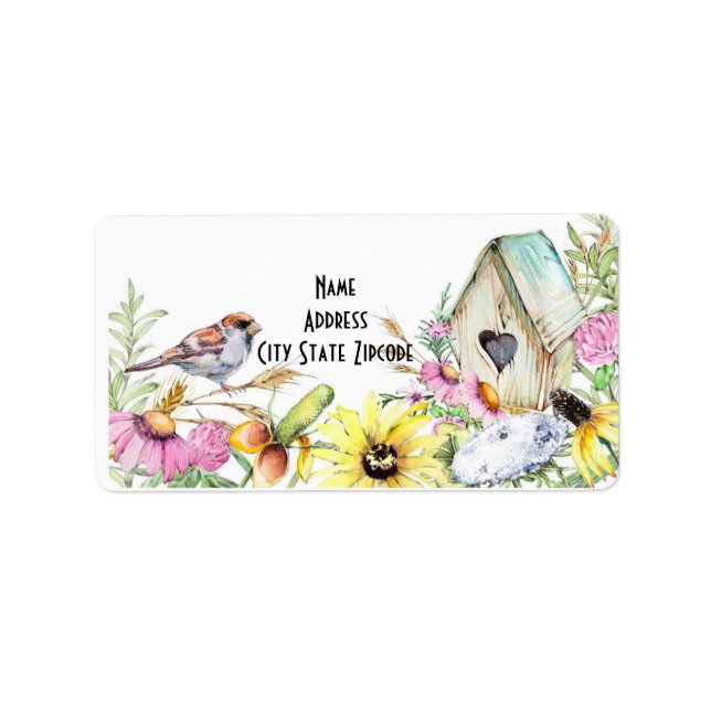 Spring Flowers Return Address Label (Front)