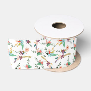 spring flowers ribbon satin ribbon