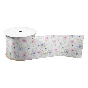 spring flowers ribbon satin ribbon