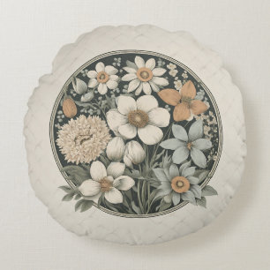 Spring Flowers Round Cushion