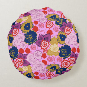 Spring Flowers Round Cushion