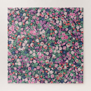 Spring flowers: seamless plant print. jigsaw puzzle