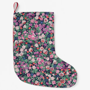 Spring flowers: seamless plant print. small christmas stocking