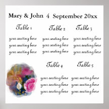 Spring flowers seating chart.