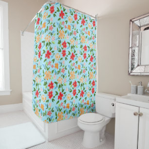 Spring flowers shower curtain