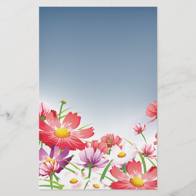 Spring Flowers Stationary Stationery (Front)