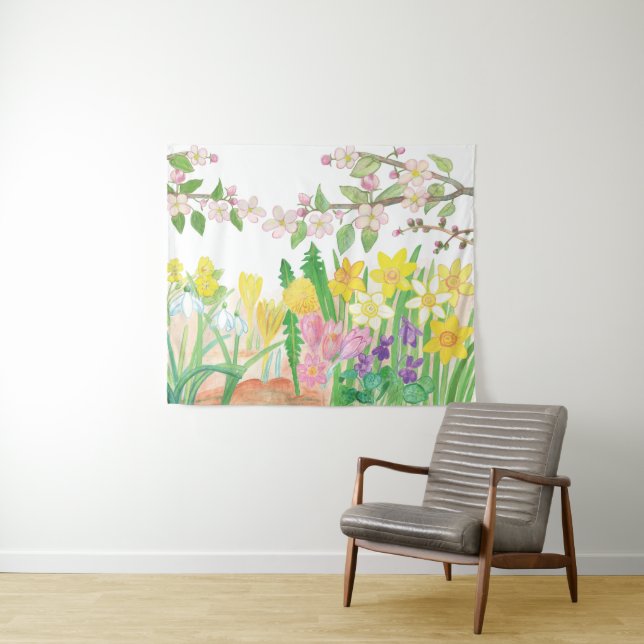 Spring Flowers   Tapestry (In Situ (Horizontal))