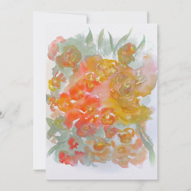 Spring Flowers  Thank You Card (Front)