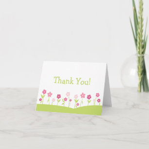 Spring Flowers Thank You Card