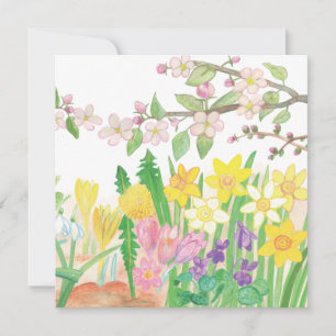 Spring Flowers that Radiate Joy  Invitation