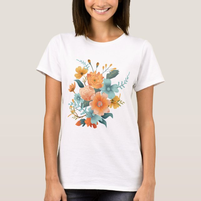 Spring Flowers Theme T-Shirt (Front)
