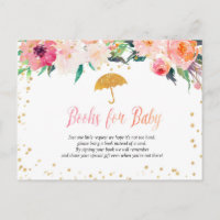 Spring Flowers Umbrella Baby Shower Books for Baby