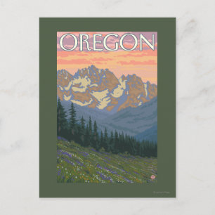 Spring Flowers- Vintage Travel Poster Postcard