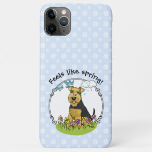 Spring Flowers Welsh Terrier Dog with Flowers Cute iPhone 11 Pro Max Case