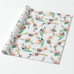 spring flowers wrapping paper