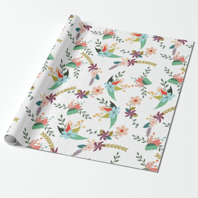 spring flowers wrapping paper (Unrolled)
