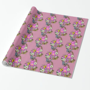 Spring flowers wrapping paper