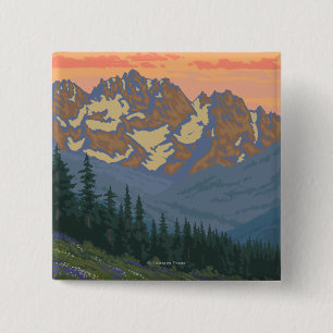 Spring Flowers - Yellowstone National Park 15 Cm Square Badge