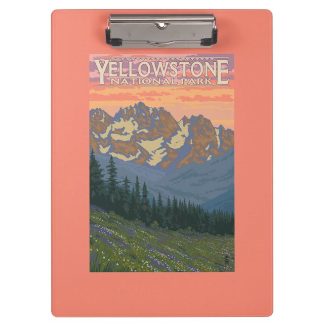 Spring Flowers - Yellowstone National Park Clipboard (Front)