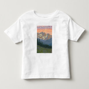 Spring FlowersMontanaVintage Travel Poster Toddler T-Shirt