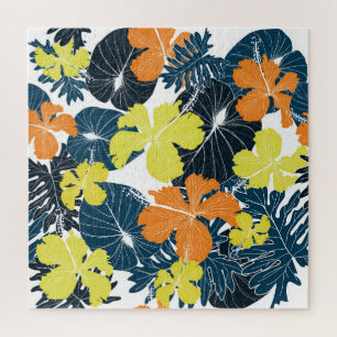 Spring Flowery: Vintage Floral Texture Jigsaw Puzzle