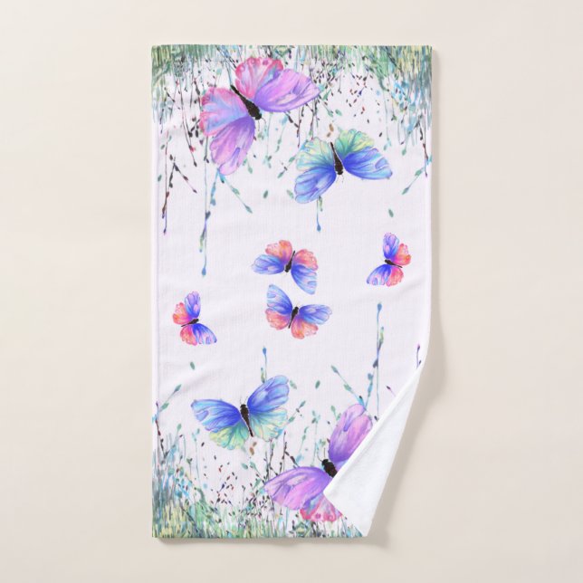 Spring Flying Butterflies Bath Towel Set (Hand Towel)