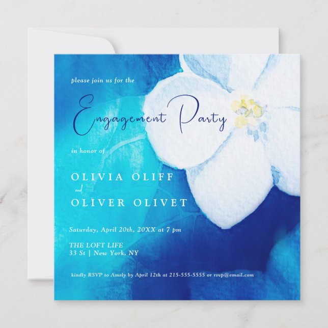 Spring Fondness Engagement Party Invitation (Front)
