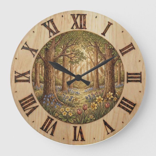 Spring Forest - Wall Clock (Front)