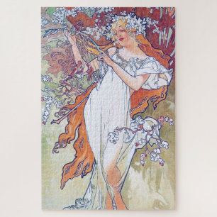 Spring (Four Seasons), Alphonse Mucha Jigsaw Puzzle