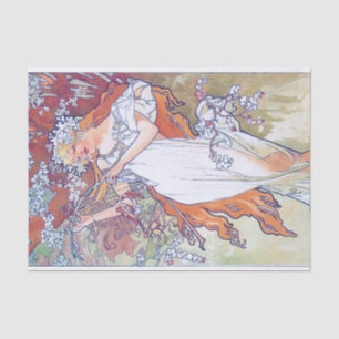 Spring (Four Seasons), Alphonse Mucha Tissue Paper