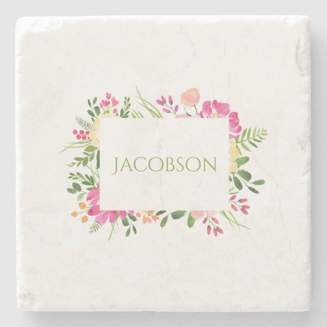 Spring Frame - Custom Stone Coaster (Front)