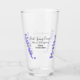 Spring fresh camping lavender flowers name date si glass