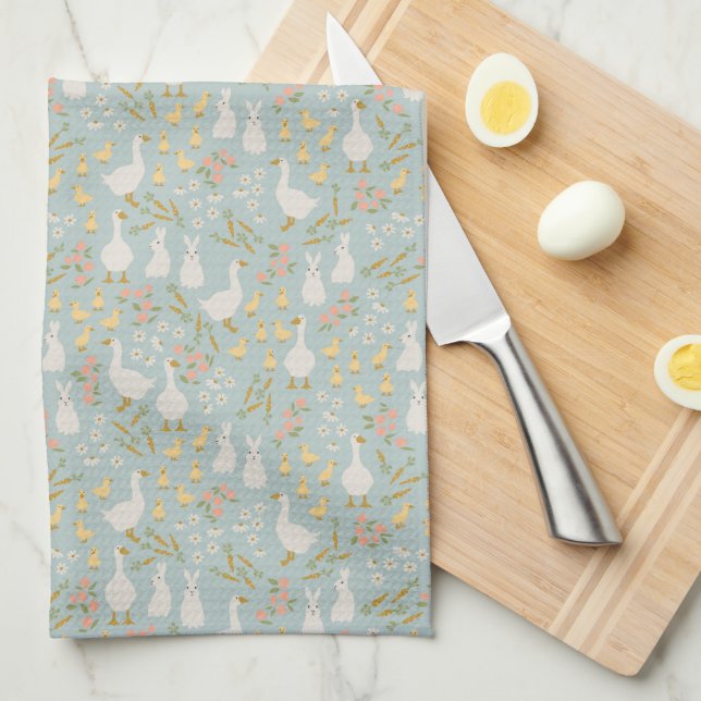 Spring Friends Tea Towel (Quarter Fold)