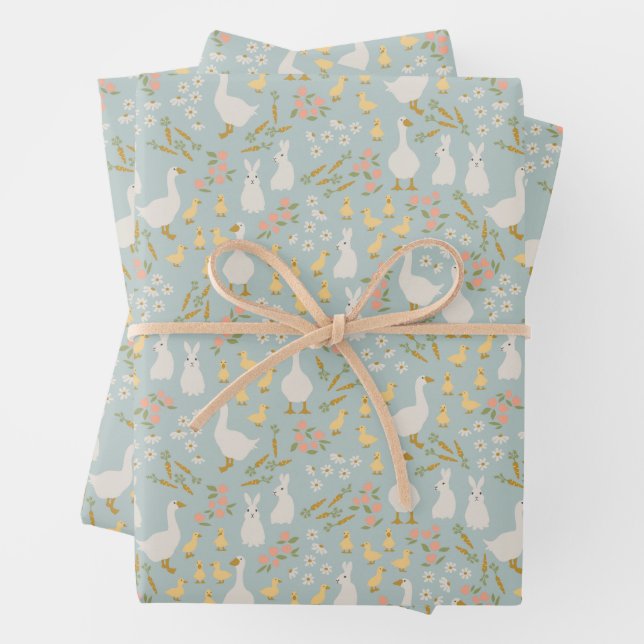 Spring Friends Wrapping Paper Sheet (In situ)