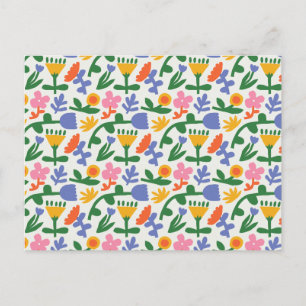 Spring Fun Floral Postcard
