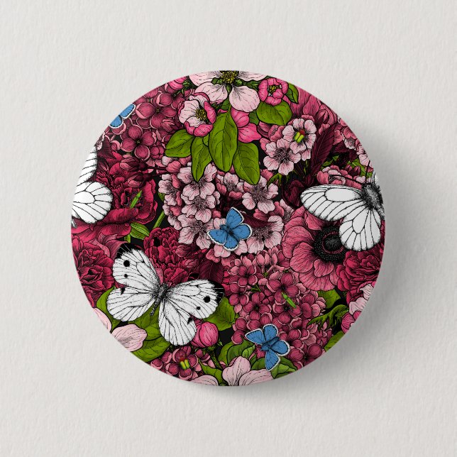 Spring garden 2 6 cm round badge (Front)