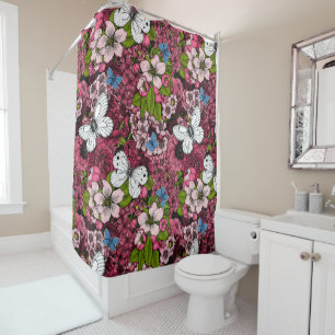 Spring garden 2 shower curtain