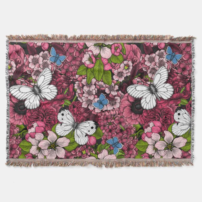Spring garden 2 throw blanket (Front)