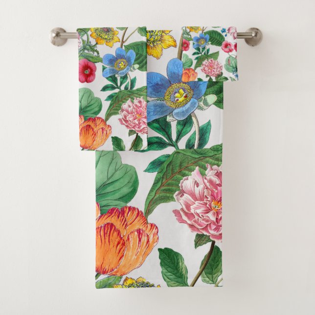 Spring garden bath towel set (Insitu)