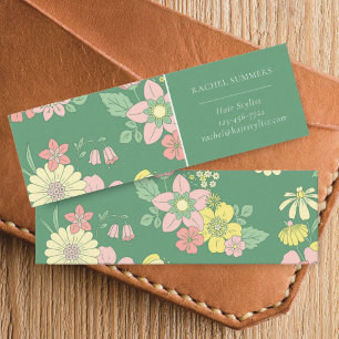 Spring Garden Boho Floral Mini Business Card